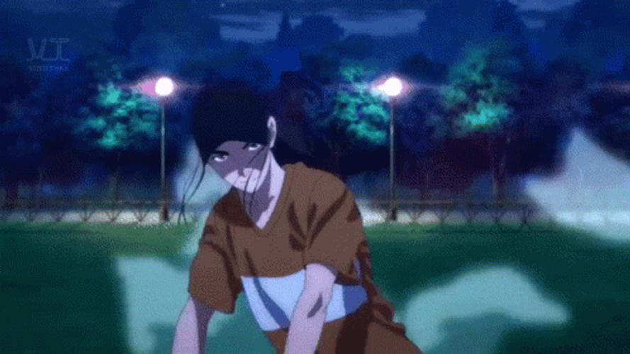 Anime Fighting Under One Person GIF