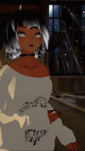 Virtual Girl Anime Fights Boxing Stance GIF