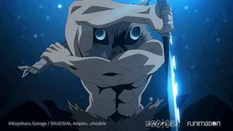 Anime Fights Fierce Battle Kimetsu No Yaiba GIF
