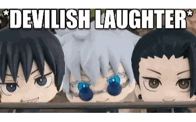 Anime Figures With Devilish Laughter