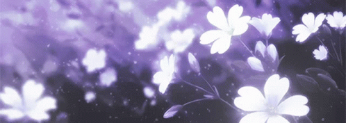 Glowing White Anime Flower GIF