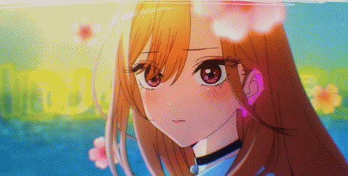 Marin Kitagawa With Anime Flower Falling GIF