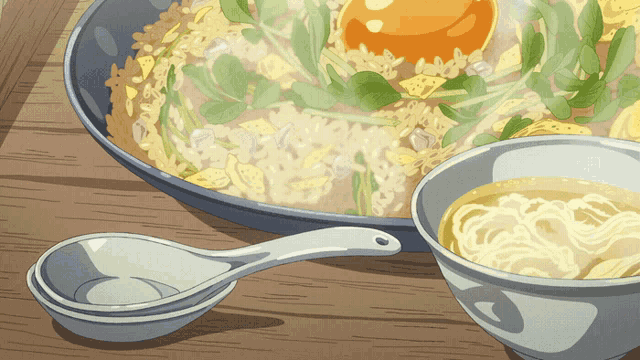Anime Food Fried Rice Soup GIF
