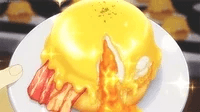 Anime Food Wars Erina Nakiri Eggs Benedict GIF