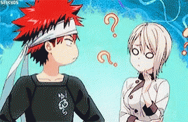 Anime Food Wars Sōma Yukihira Alice Nakiri Question GIF