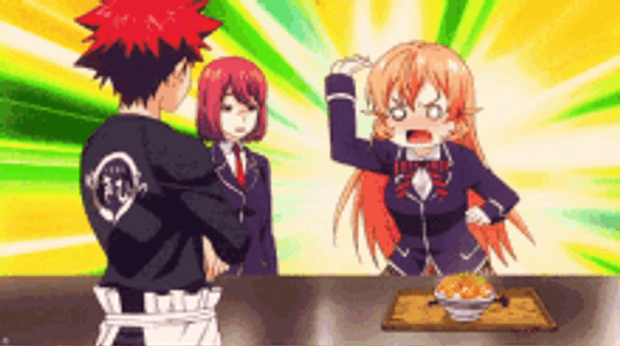 Anime Food War Sōma Yukihira Slow Motion GIF