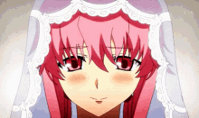 Anime Future Diary Yuno Gasai Bride Viel GIF