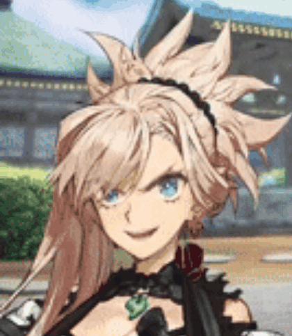 Anime Girl Close Up With Long Hair And Blue Eyes GIF