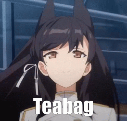 Anime Girl Close Up With Teabag GIF