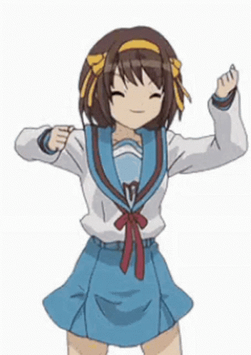 Anime Girl Dancing Hare Hare Yukai GIF
