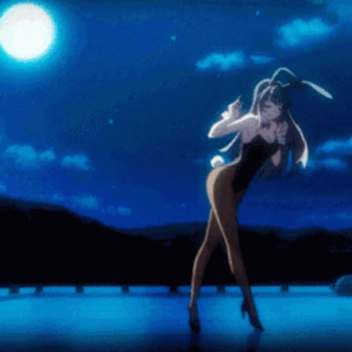 Anime Girl Dancing Bunny Girl GIF