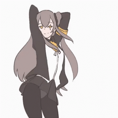 Anime Girl Dancing Long Hair GIF