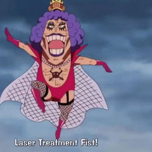 Anime Girl Emporio Ivankov Laser Lights One Piece GIF