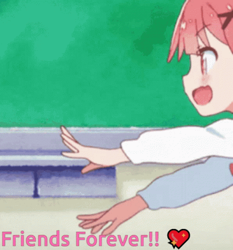 Anime Girl Friends Forever Bffr GIF