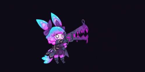 Anime Girl Glomi Slime Laser Beam GIF