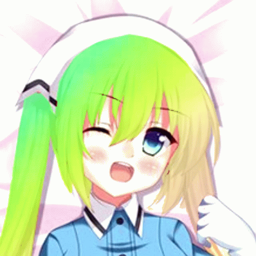 Anime Girl In Flashing Colors GIF