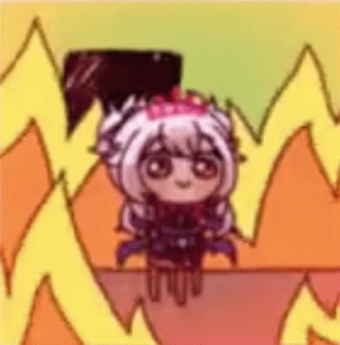 Anime Girl Inside The House Community Fire GIF