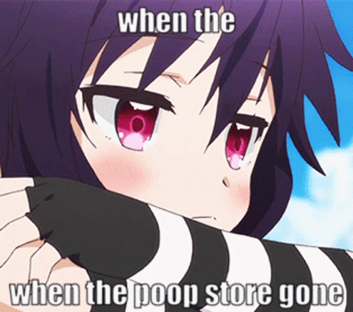 Anime Girl Kurumi Ebisuzawa Crimson Laser Eyes GIF