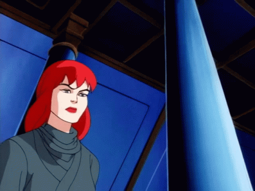 Anime Girl Mary Jane Watson Laser Eyes Spiderman GIF