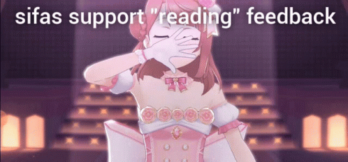 Anime Girl Reading Feedback GIF