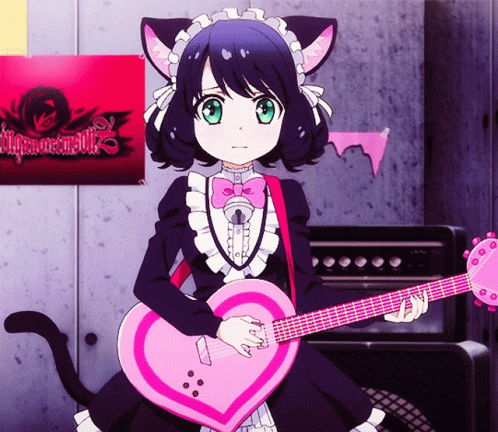 Anime Girl Rock Star GIF
