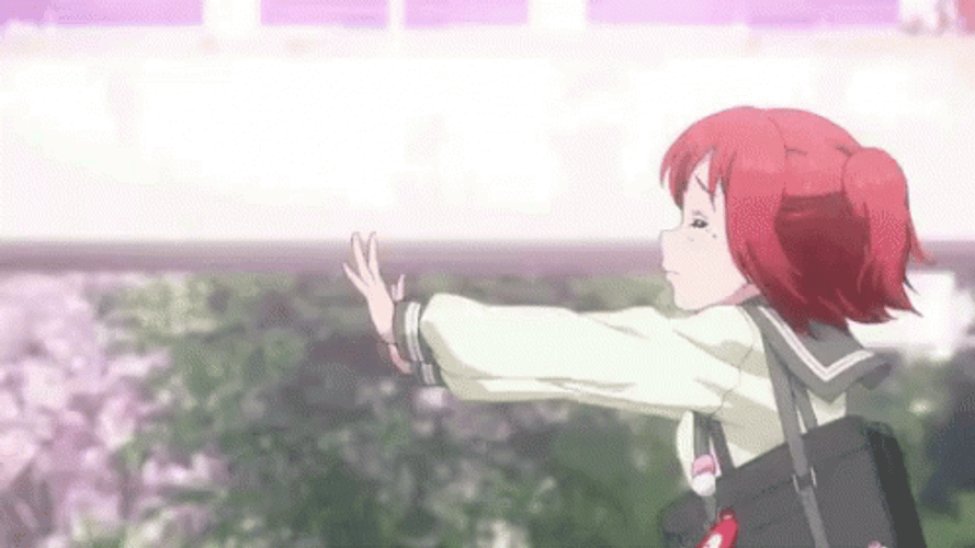 Anime Girl Running Away GIF