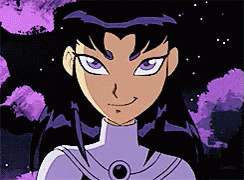 Anime Girl Starfire Laser Hands Teen Titans GIF