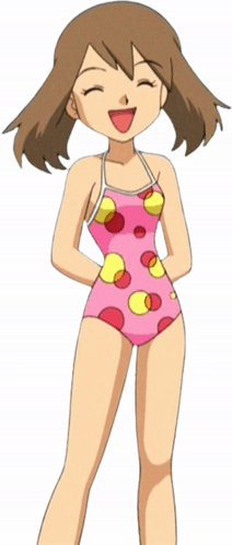 Anime Girl Wears Swimsuit GIF