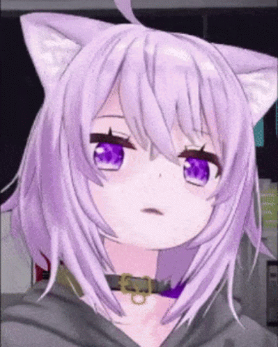 Anime Girl With Purple Hair And Eyes GIF