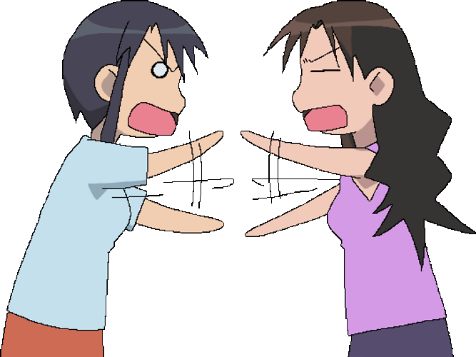 Anime Girls Fighting GIF 