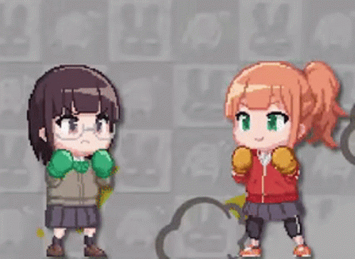 Anime Girls Fighting GIF