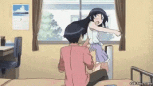 Anime Girls Fighting GIF