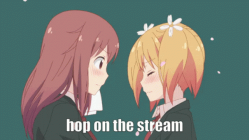 Anime Girls Kissing Hop on the Stream