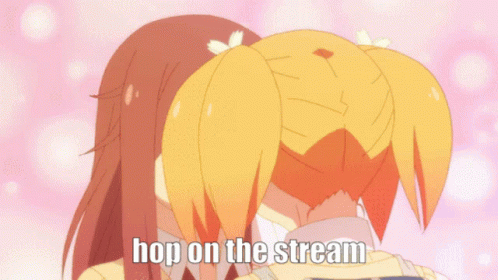 Anime Girls Kissing Hop on the Stream