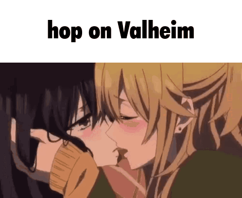 Anime Girls Kissing Hop on Valheim