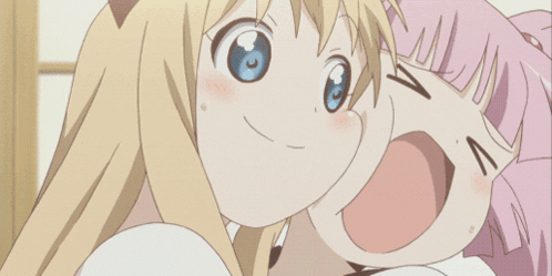 Anime Girls Laughing One Making V Sign