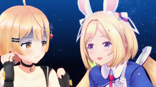 Anime Girls Looking at Each Other with Star Necklace