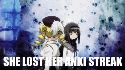Anime Girls She Lost Her Anki Streak