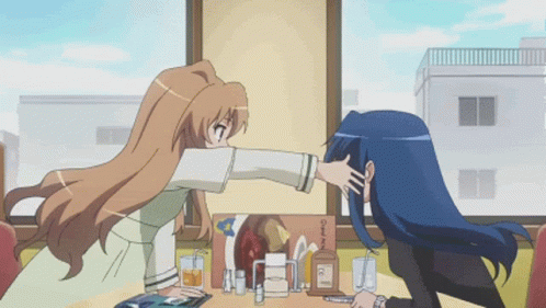 Anime Girls Sitting at Coca Cola Sign