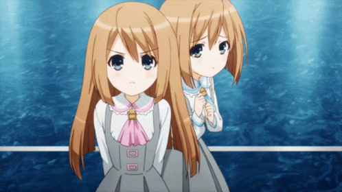 Anime Girls Standing Next to Each Other