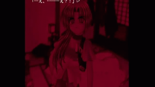 Anime Girls Standing Together Crying GIF