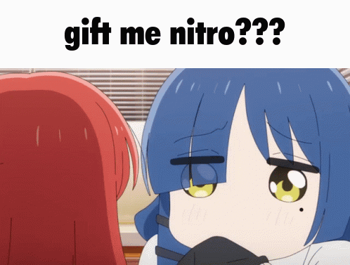 Anime Girls With Gift Me Nitro