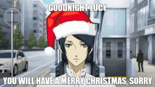 Anime Good Night Merry Christmas GIF