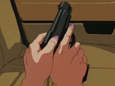Anime Gun Reload Animation GIF