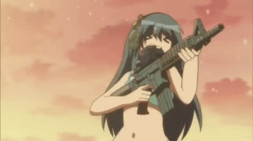 Anime Shimoneta Spraying Gun GIF