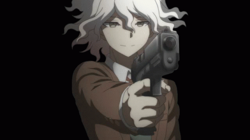 Anime Nagito Komaeda Multiple Gun GIF