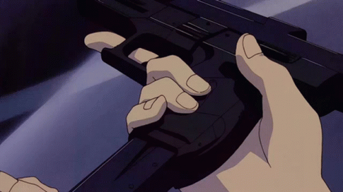 Anime Reloading Gun Magazine GIF