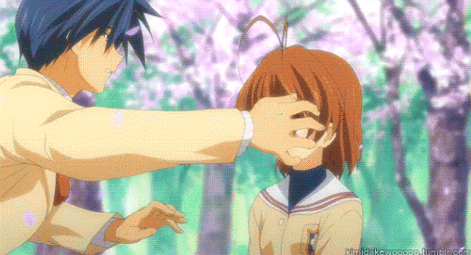 Anime Guy Excitedly Tackling A Girl GIF