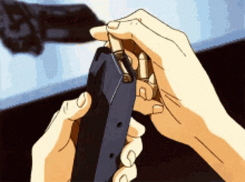 Anime Hand Loading Gun Fast GIF