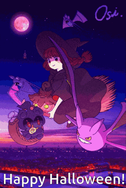 Anime Happy Halloween GIF